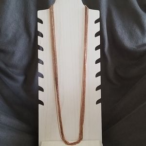 Long Layerd Rose Gold Chain Necklace